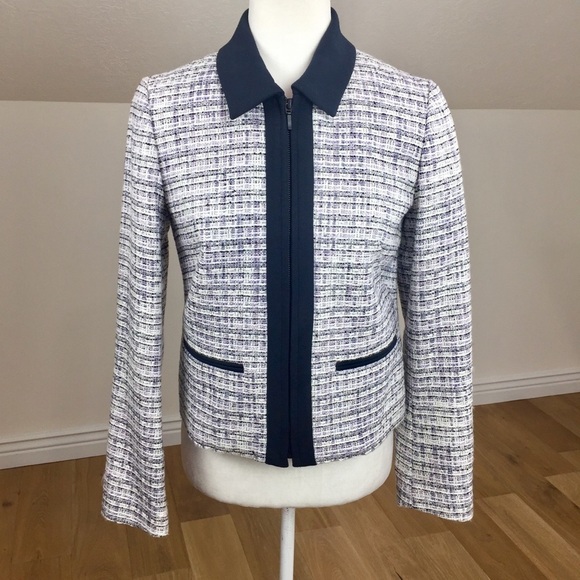 Pendelton Tweed Woven Zip Front Blazer Size XS - Picture 1 of 10